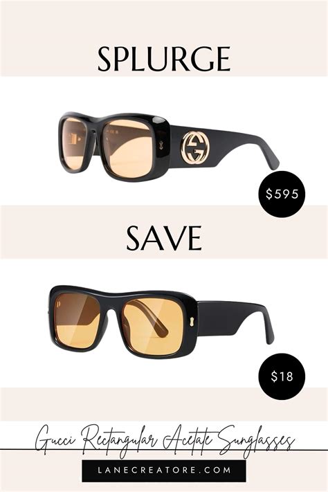 gucci square sunglasses dupe|affordable alternatives to designer sunglasses.